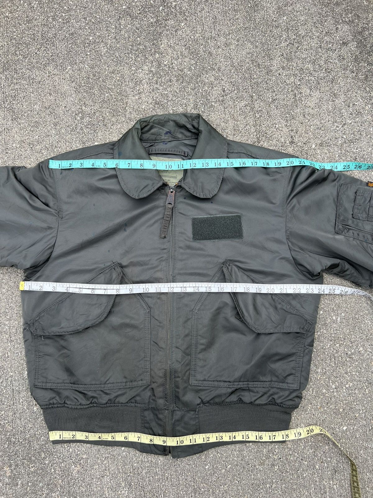 Alpha Industries × Vintage VTG 90s Alpha Industries Rips Paints Trashed CWU-45/P Jacket Size US M / EU 48-50 / 2 - 19 Thumbnail