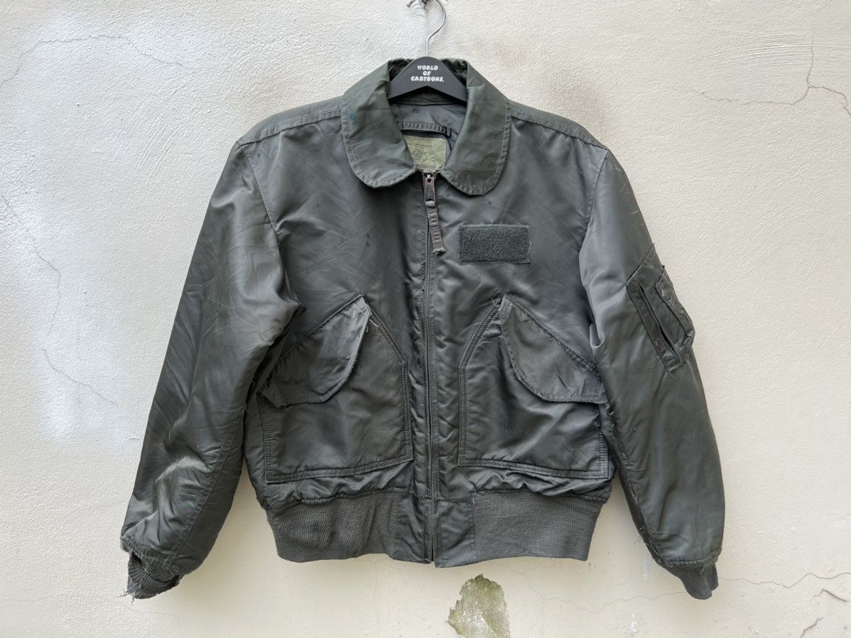 Alpha Industries × Vintage VTG 90s Alpha Industries Rips Paints Trashed CWU-45/P Jacket Size US M / EU 48-50 / 2 - 1 Thumbnail
