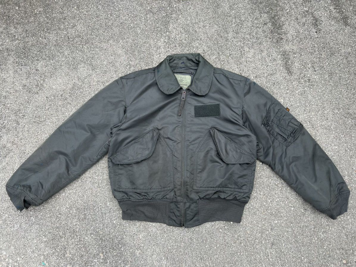 Alpha Industries × Vintage VTG 90s Alpha Industries Rips Paints Trashed CWU-45/P Jacket Size US M / EU 48-50 / 2 - 18 Thumbnail