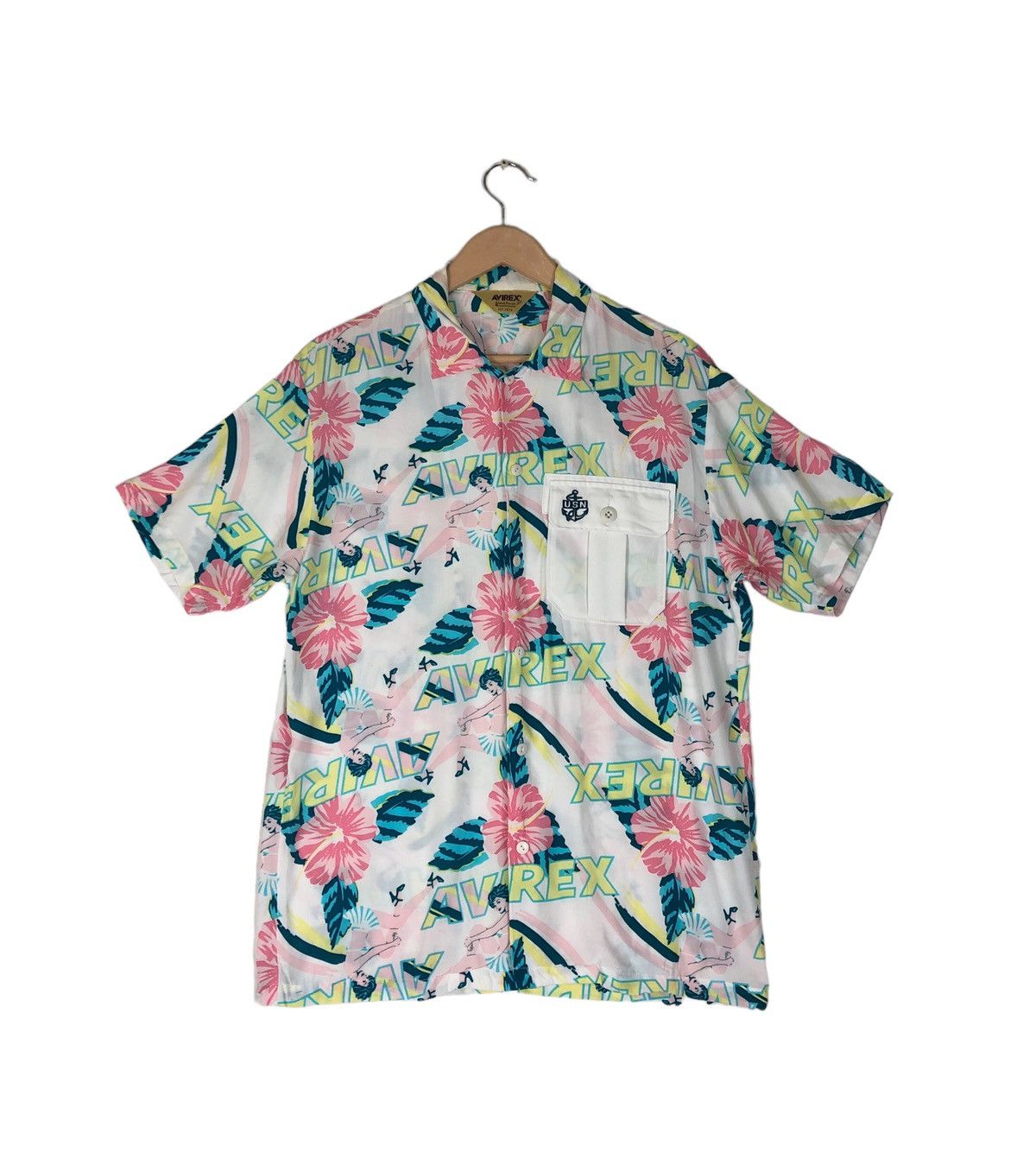 Avirex Avirex USN Marines Hawaii Single Pocket Shirt Rayon 100 % Size US M / EU 48-50 / 2 - 1 Thumbnail