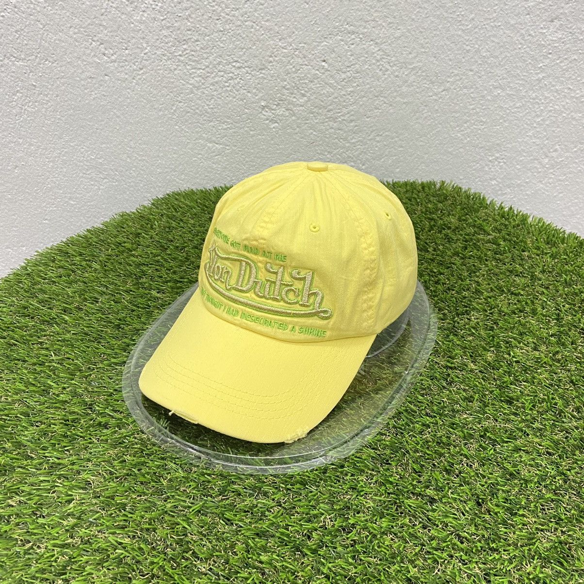 Von Dutch Distressed Design Strapback Cap