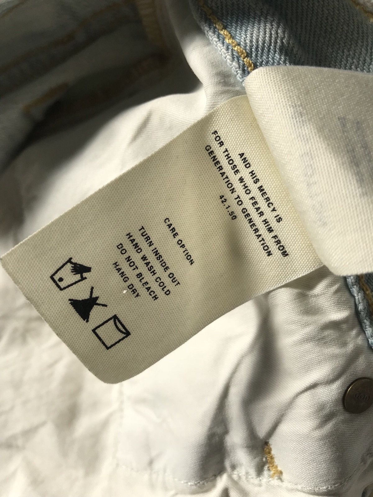 Fear of God Fear of God Light Blue Selvedge Denium Size US 30 / EU 46 - 7 Thumbnail