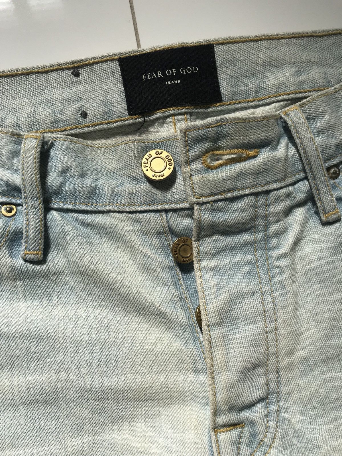 Fear of God Fear of God Light Blue Selvedge Denium Size US 30 / EU 46 - 2 Thumbnail