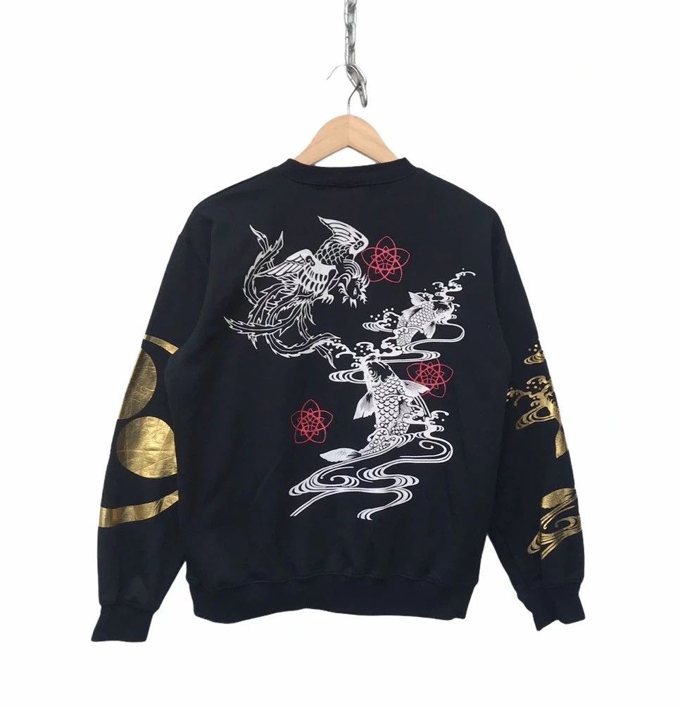 Japanese Brand Sukajan Dragon Koi Fish Japanese Souvenir Sweatshirt Size US M / EU 48-50 / 2 - 2 Thumbnail