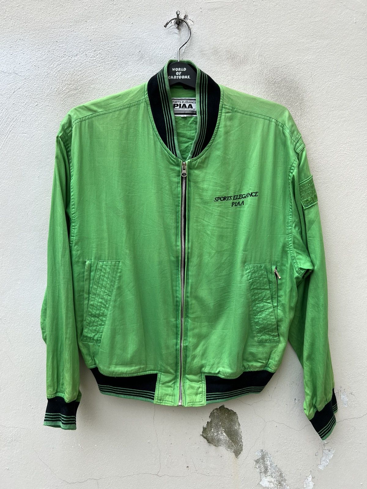 VTG 90s PIAA Sports Elegance Sun Fade Oversize Bomber Jacket