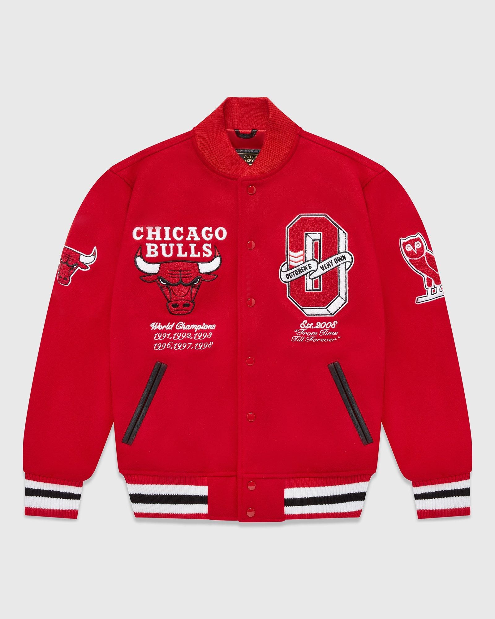 Drake OVO X NBA BULLS VARSITY JACKET Size US L / EU 52-54 / 3 - 14 Thumbnail