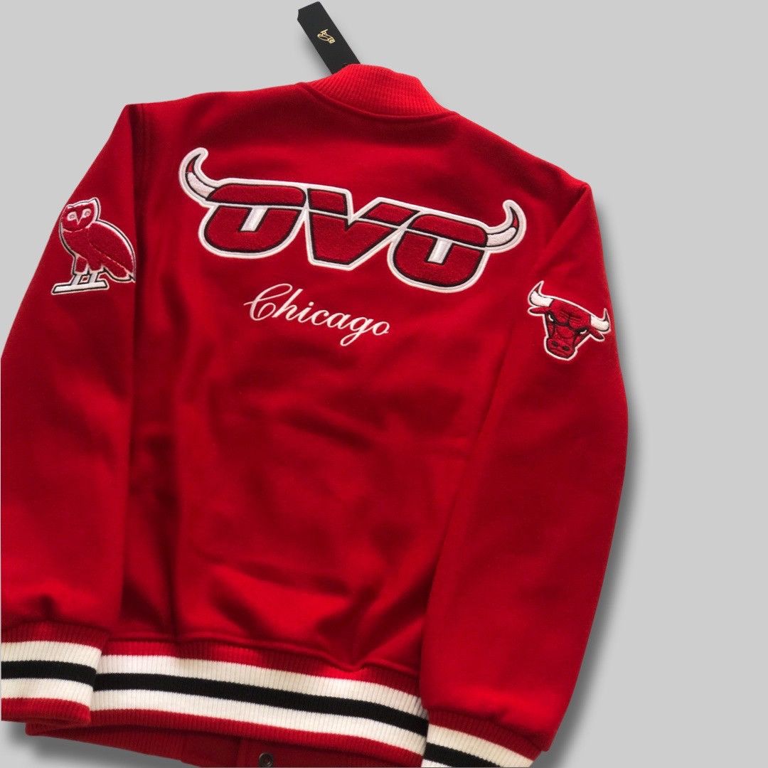 Drake OVO X NBA BULLS VARSITY JACKET Size US M / EU 48-50 / 2 - 4 Thumbnail