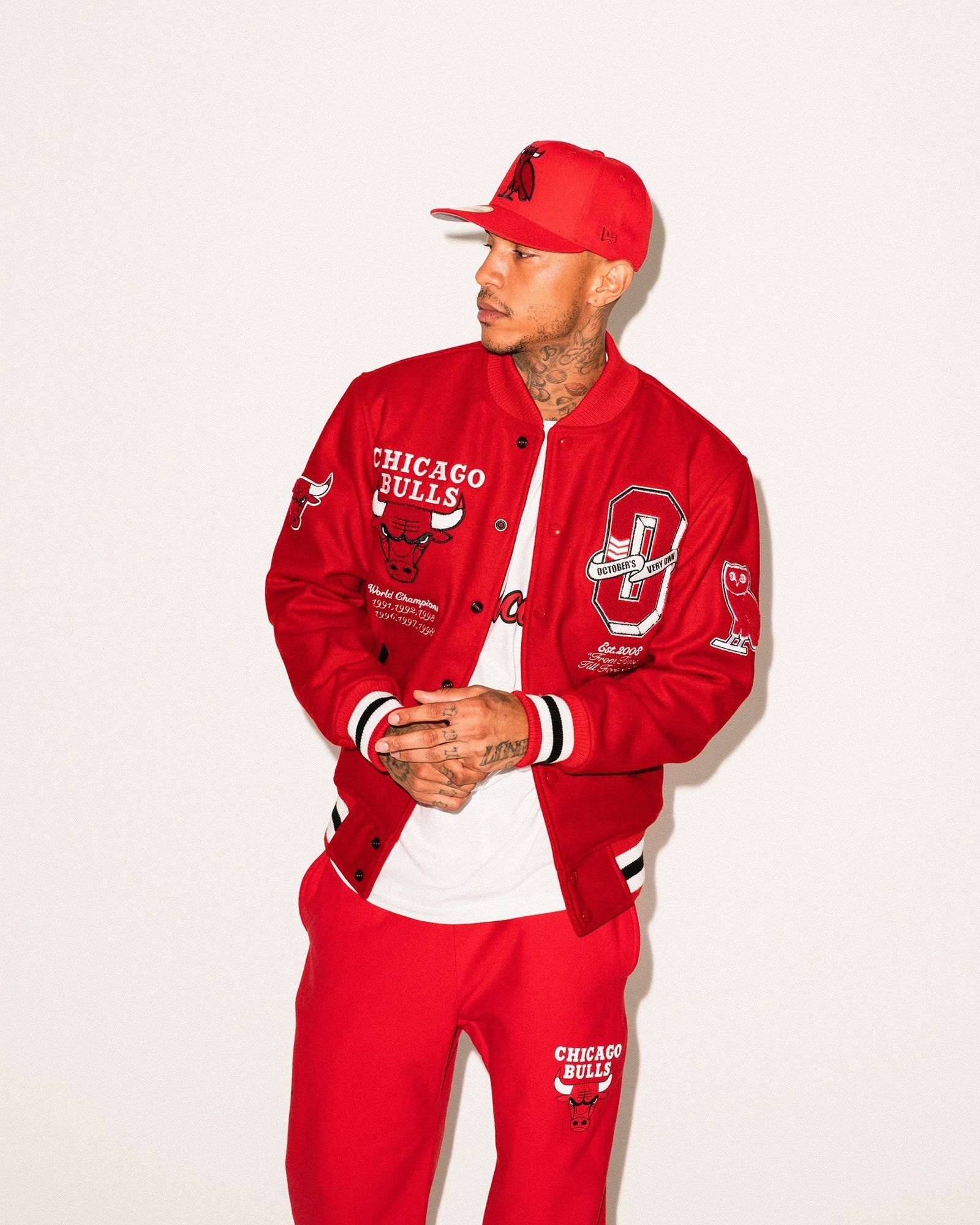 Drake OVO X NBA BULLS VARSITY JACKET Size US M / EU 48-50 / 2 - 5 Thumbnail