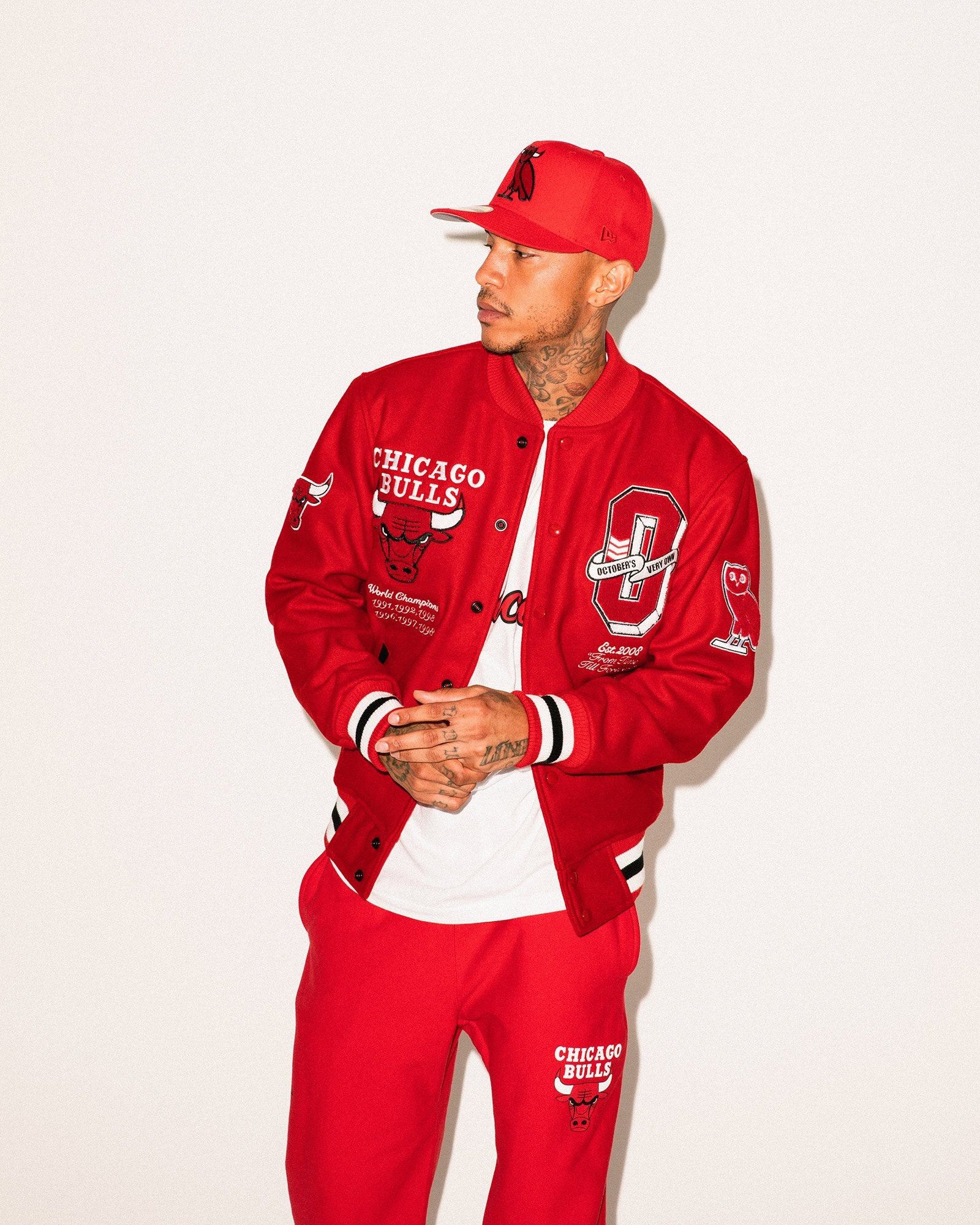 Drake OVO X NBA BULLS VARSITY JACKET Size US XXL / EU 58 / 5 - 6 Thumbnail
