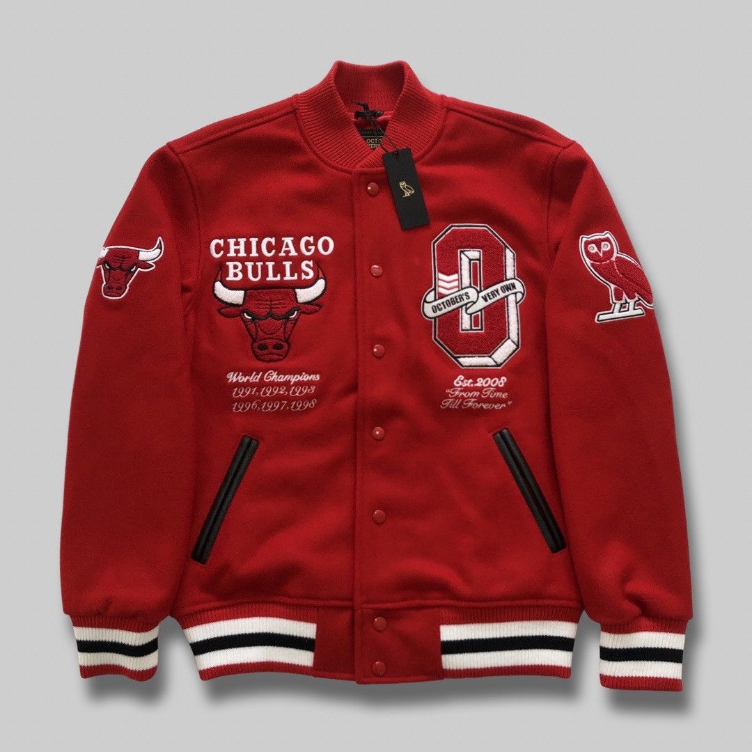 OVO X NBA BULLS VARSITY JACKET