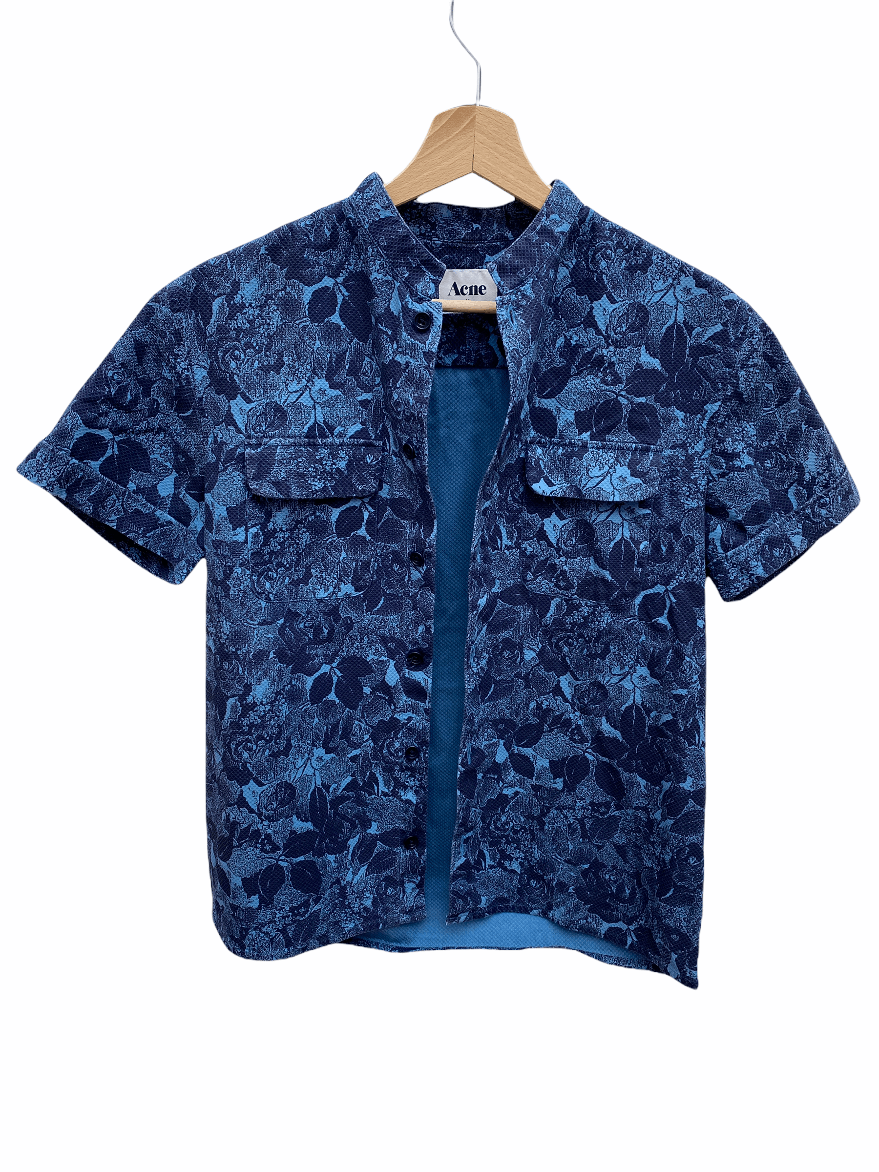 Blue Snakeskin Print Shirt