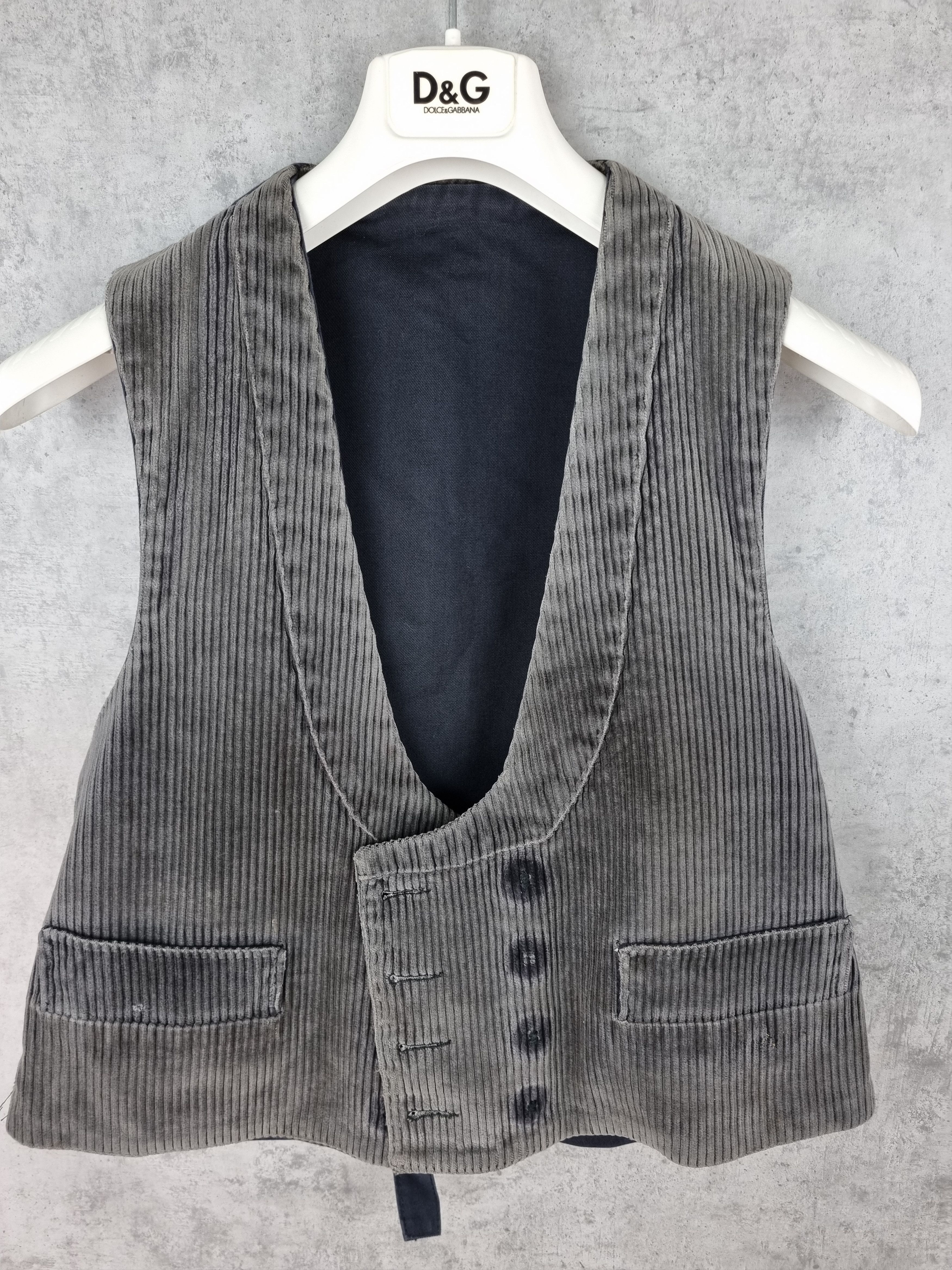 Le Laboureur × Vetra × Vintage 60s Unique Fade Vintage Corduroy Classic Worker Vest Size US M / EU 48-50 / 2 - 2 Thumbnail