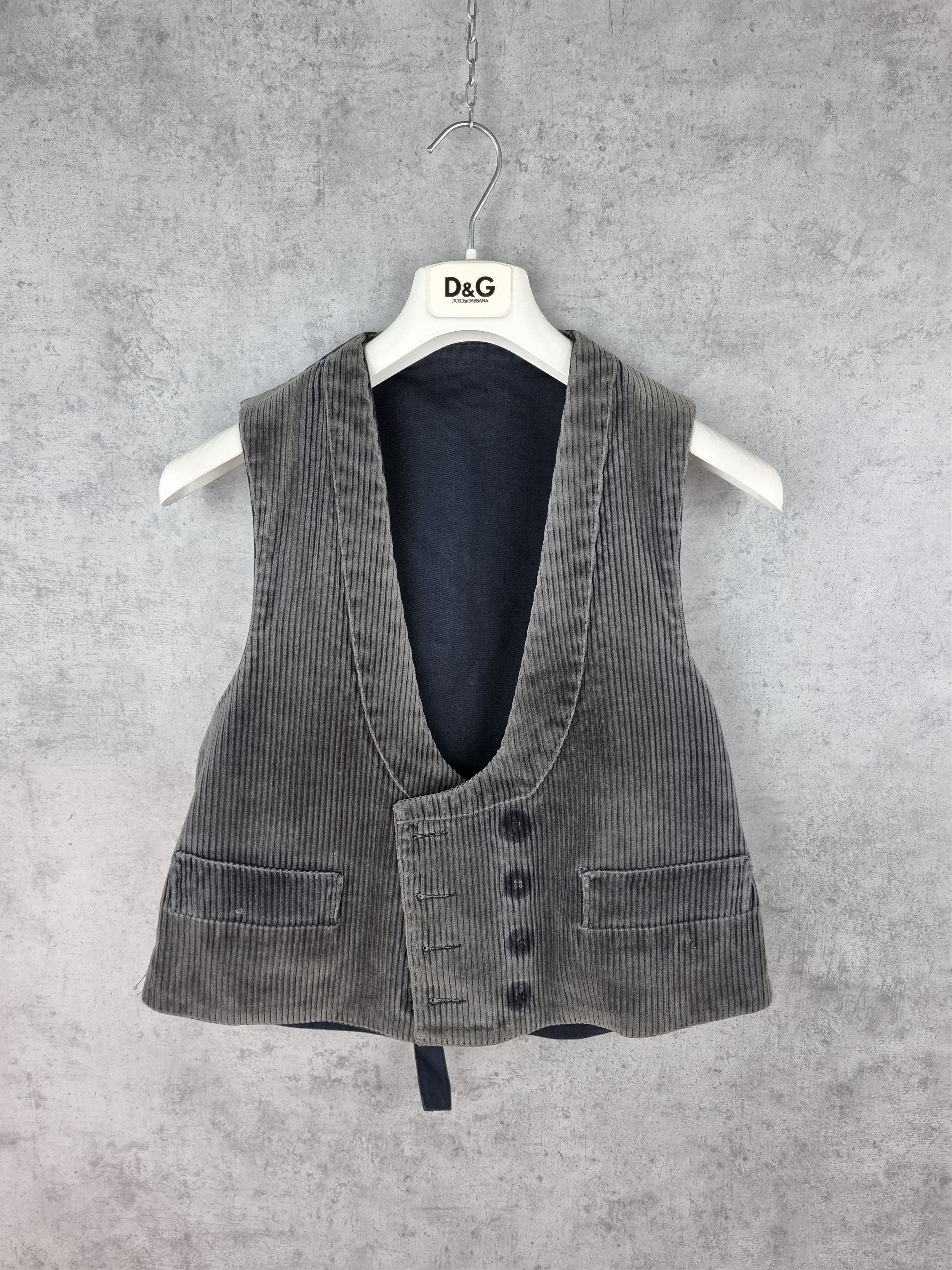 Le Laboureur × Vetra × Vintage 60s Unique Fade Vintage Corduroy Classic Worker Vest Size US M / EU 48-50 / 2 - 3 Thumbnail