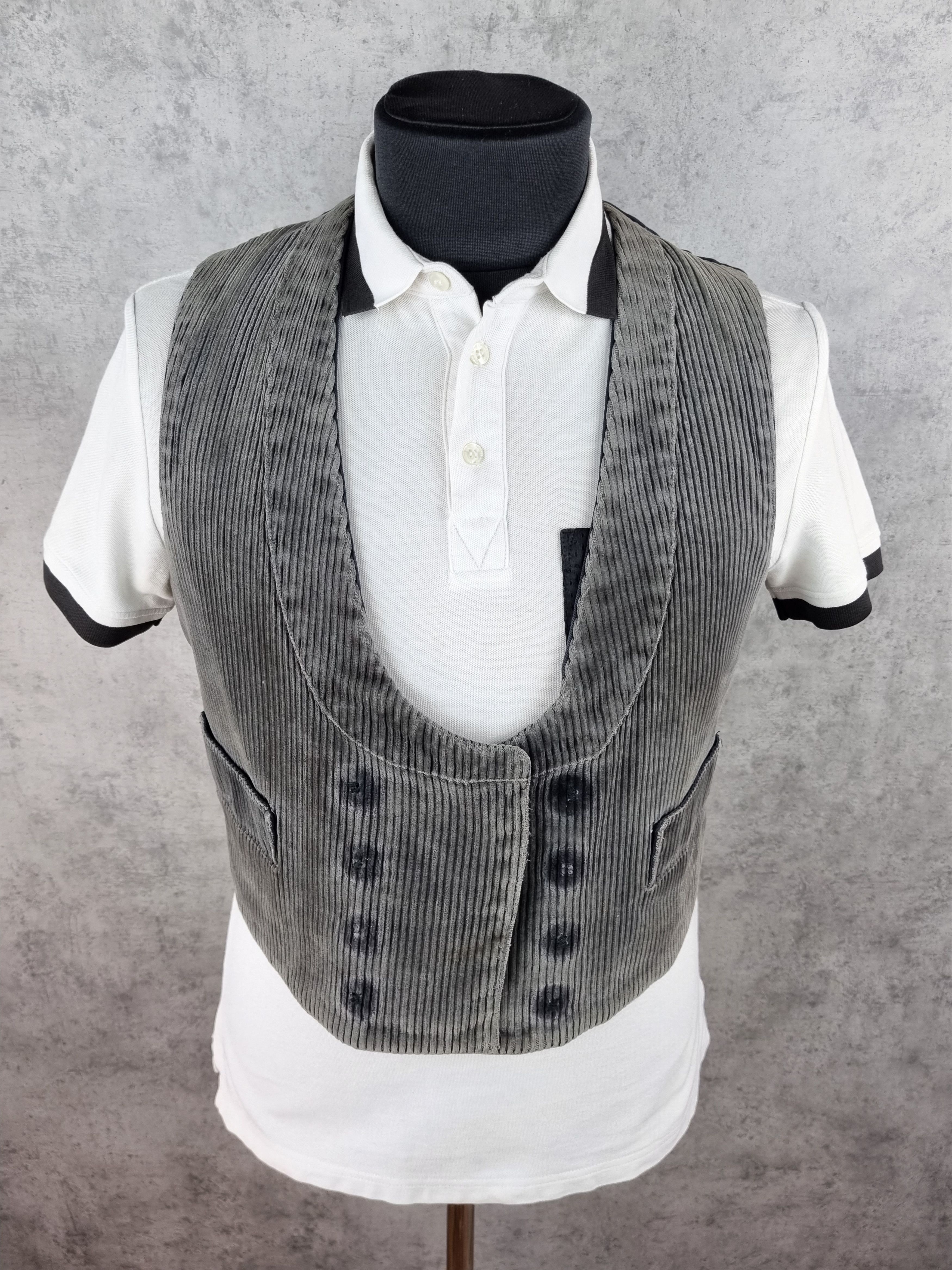 Le Laboureur × Vetra × Vintage 60s Unique Fade Vintage Corduroy Classic Worker Vest Size US M / EU 48-50 / 2 - 1 Thumbnail