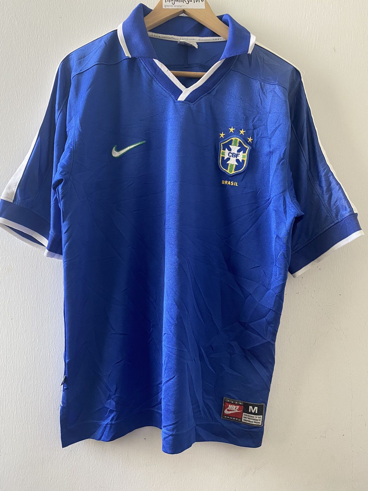 Nike Vintage x Nike X Brazil Football team 1998 Jersey Size US M / EU 48-50 / 2 - 1 Thumbnail