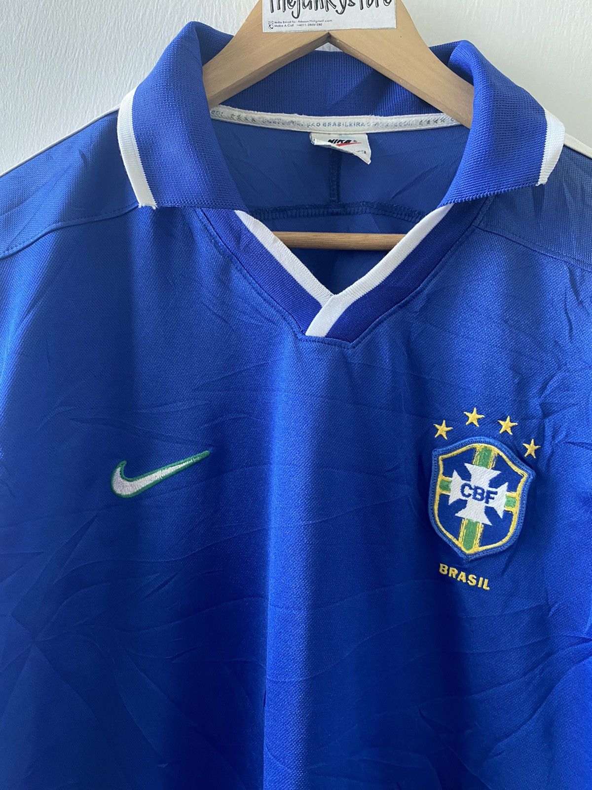 Nike Vintage x Nike X Brazil Football team 1998 Jersey Size US M / EU 48-50 / 2 - 3 Thumbnail