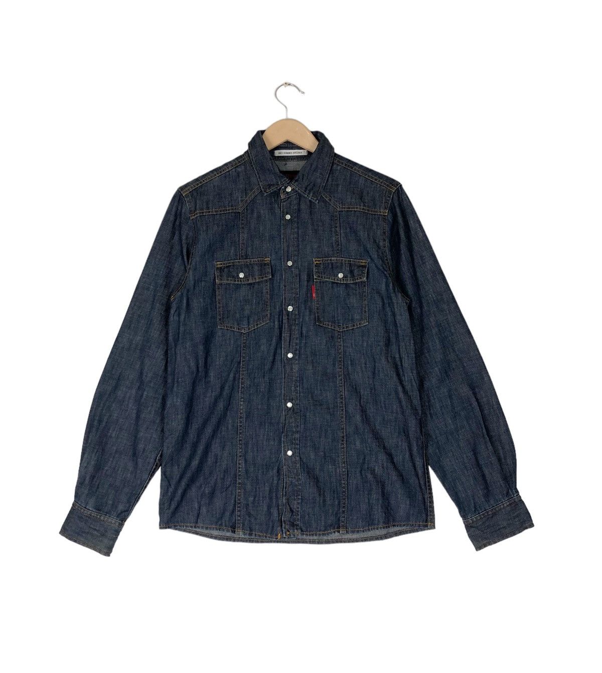 Japanese Brand × Yohji Yamamoto Ined Homme by Yohji Yamamoto Denim Shirt Size US M / EU 48-50 / 2 - 1 Thumbnail