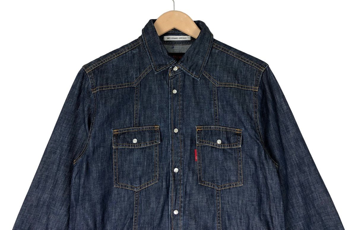 Japanese Brand × Yohji Yamamoto Ined Homme by Yohji Yamamoto Denim Shirt Size US M / EU 48-50 / 2 - 3 Thumbnail
