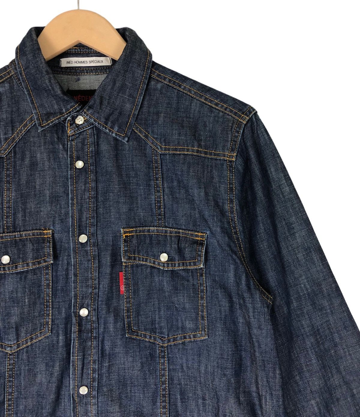 Japanese Brand × Yohji Yamamoto Ined Homme by Yohji Yamamoto Denim Shirt Size US M / EU 48-50 / 2 - 6 Thumbnail