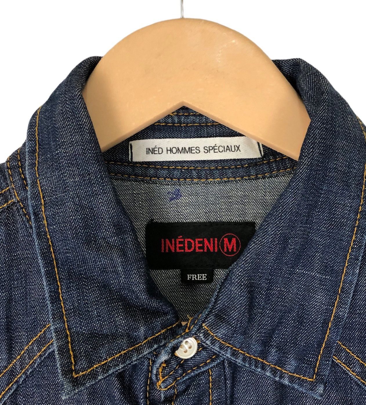 Japanese Brand × Yohji Yamamoto Ined Homme by Yohji Yamamoto Denim Shirt Size US M / EU 48-50 / 2 - 8 Thumbnail