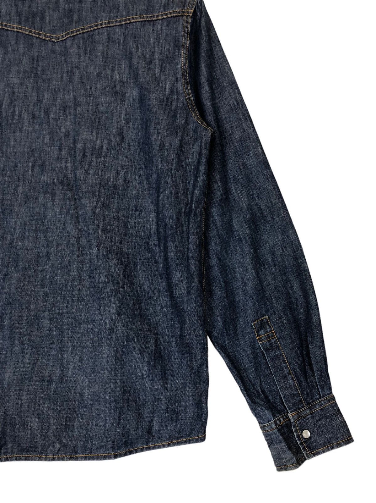 Japanese Brand × Yohji Yamamoto Ined Homme by Yohji Yamamoto Denim Shirt Size US M / EU 48-50 / 2 - 7 Thumbnail