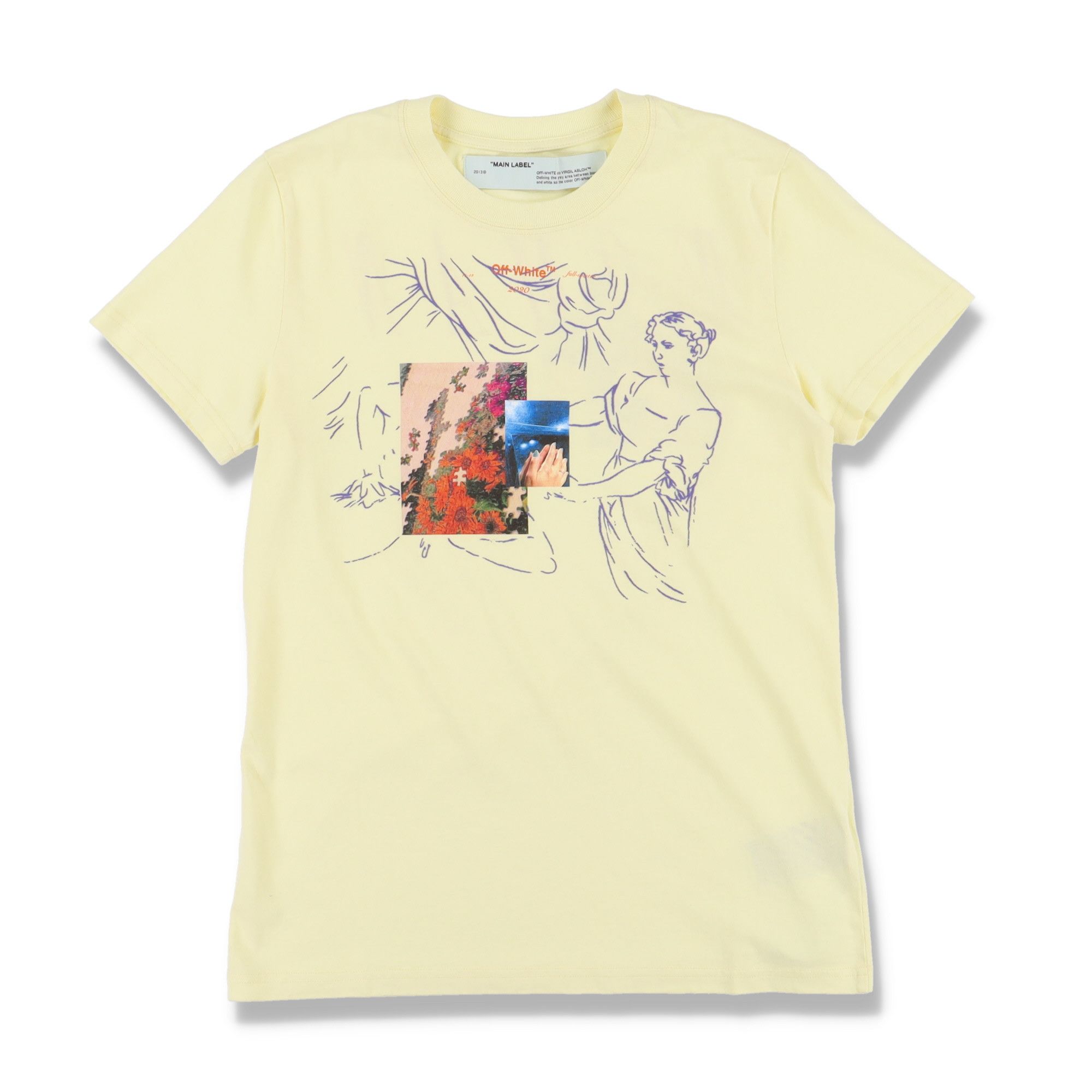 Yellow Illustrated Print Woman T-Shirt