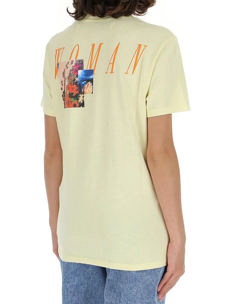 Off-White Yellow Illustrated Print Woman T-Shirt Size US XS / EU 42 / 0 - 4 Thumbnail