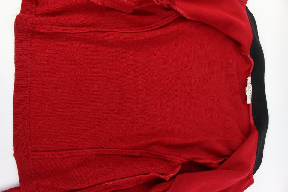 St. John Collection Size 14 Marie Grey Red Cardigan s331st36