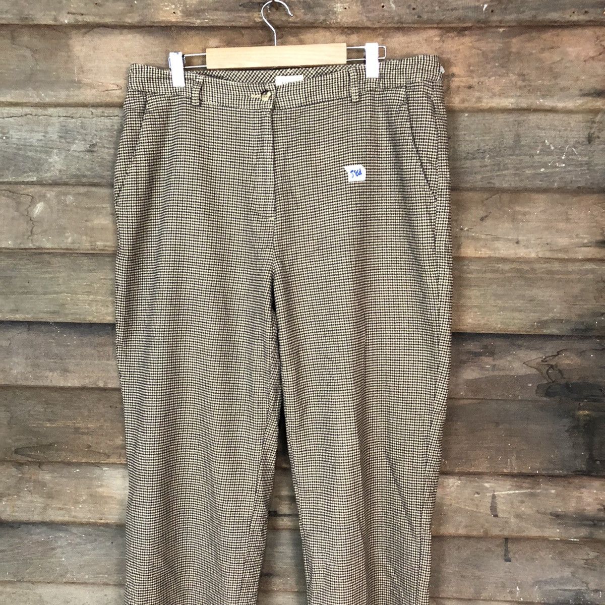 L.L. Bean × Vintage L.L Bean Brown checkered Casual Pants #5881 Size US 33 - 2 Thumbnail
