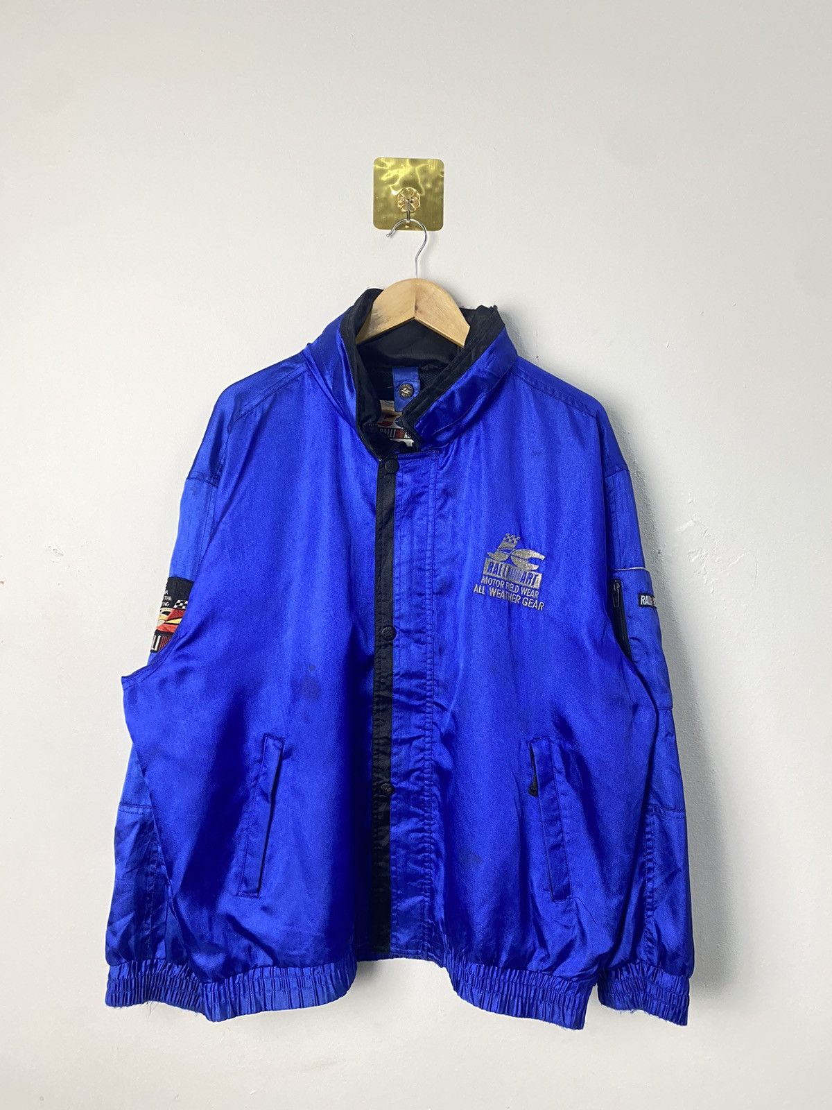 Vintage JACKIE CHAN ralliart Jacket thunderbolts blue color