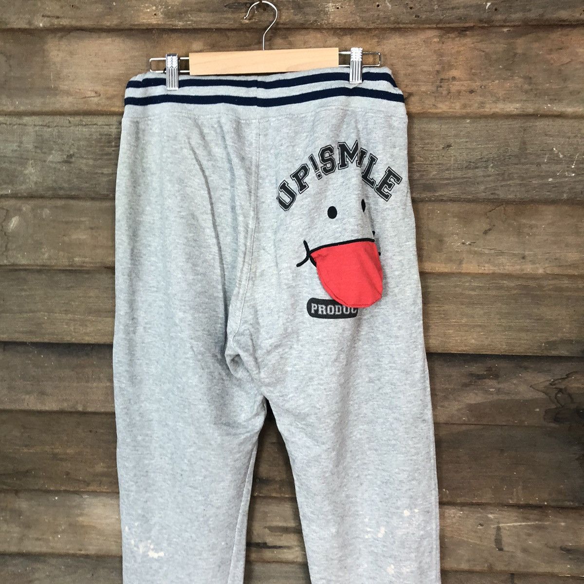 Japanese Brand × Vintage Up Smile Grey Joggers Pants #5884 Size 28" / US 6 / IT 42 - 2 Thumbnail
