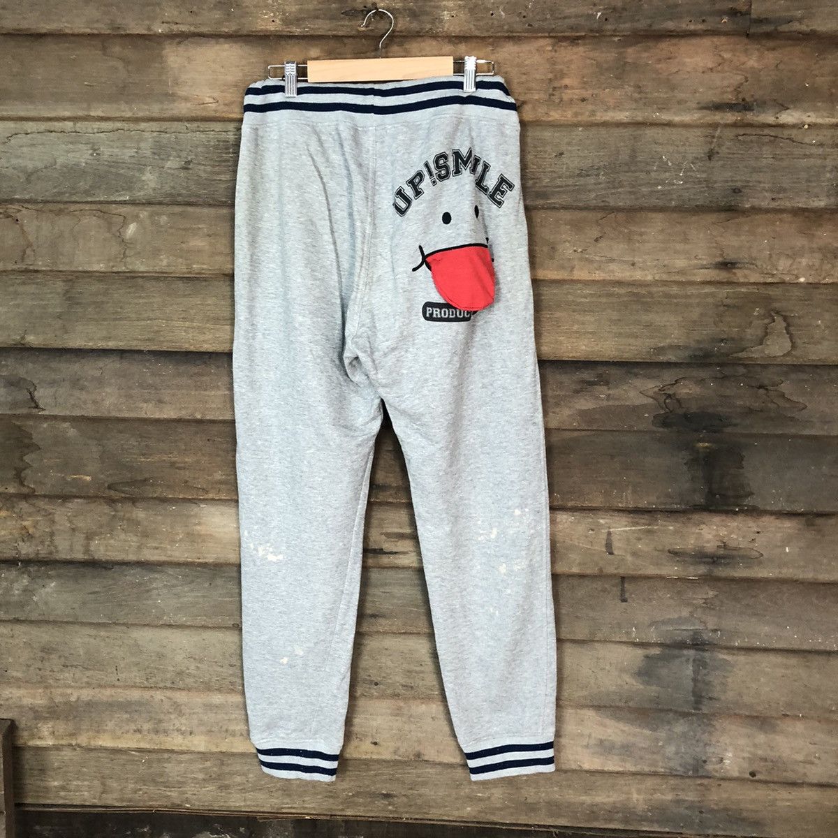 Japanese Brand × Vintage Up Smile Grey Joggers Pants #5884 Size 28" / US 6 / IT 42 - 1 Thumbnail