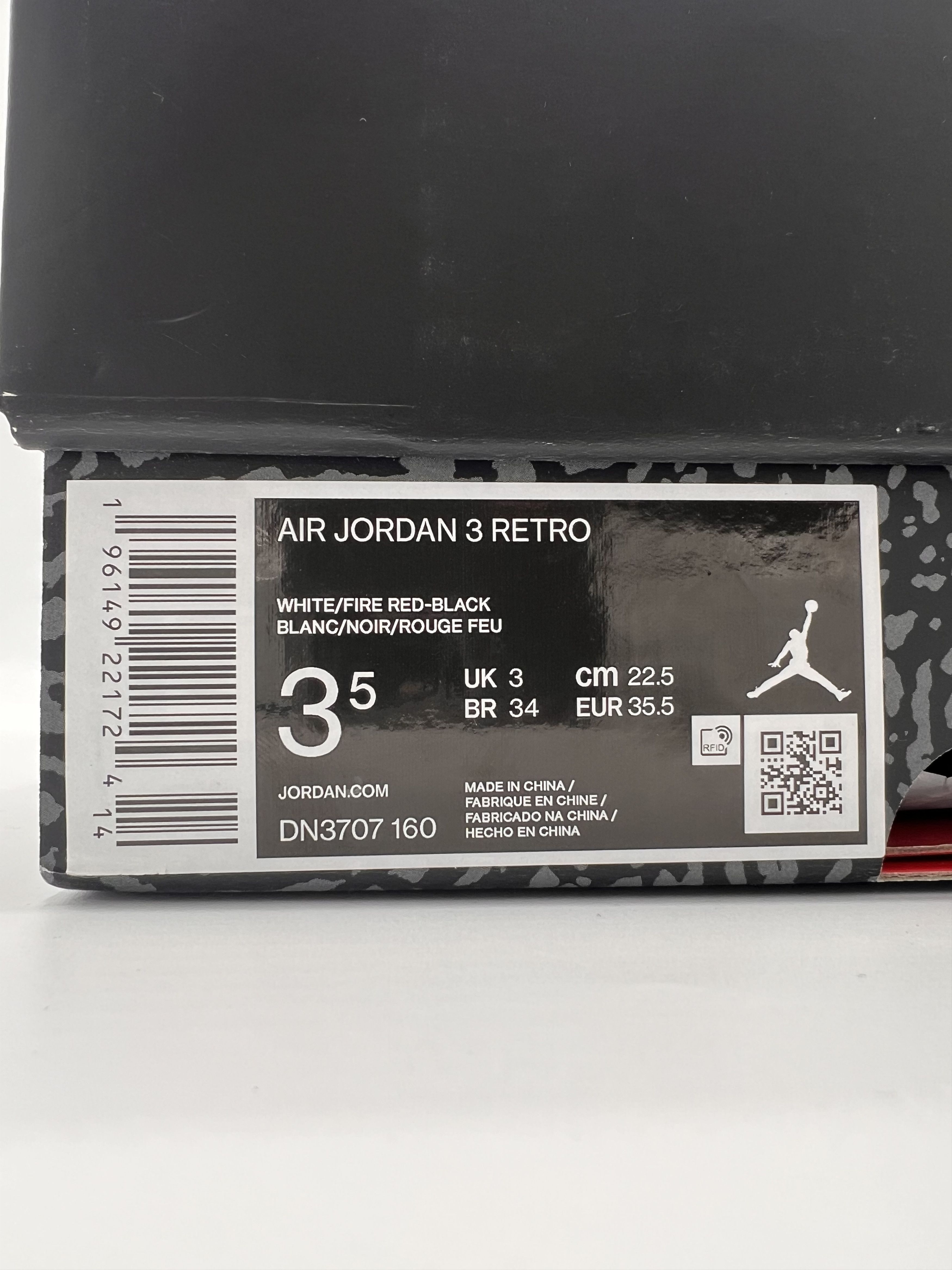 Jordan Brand Jordan 3 Retro Fire Red (2022) Size US 4.5 / IT 34.5 - 8 Thumbnail