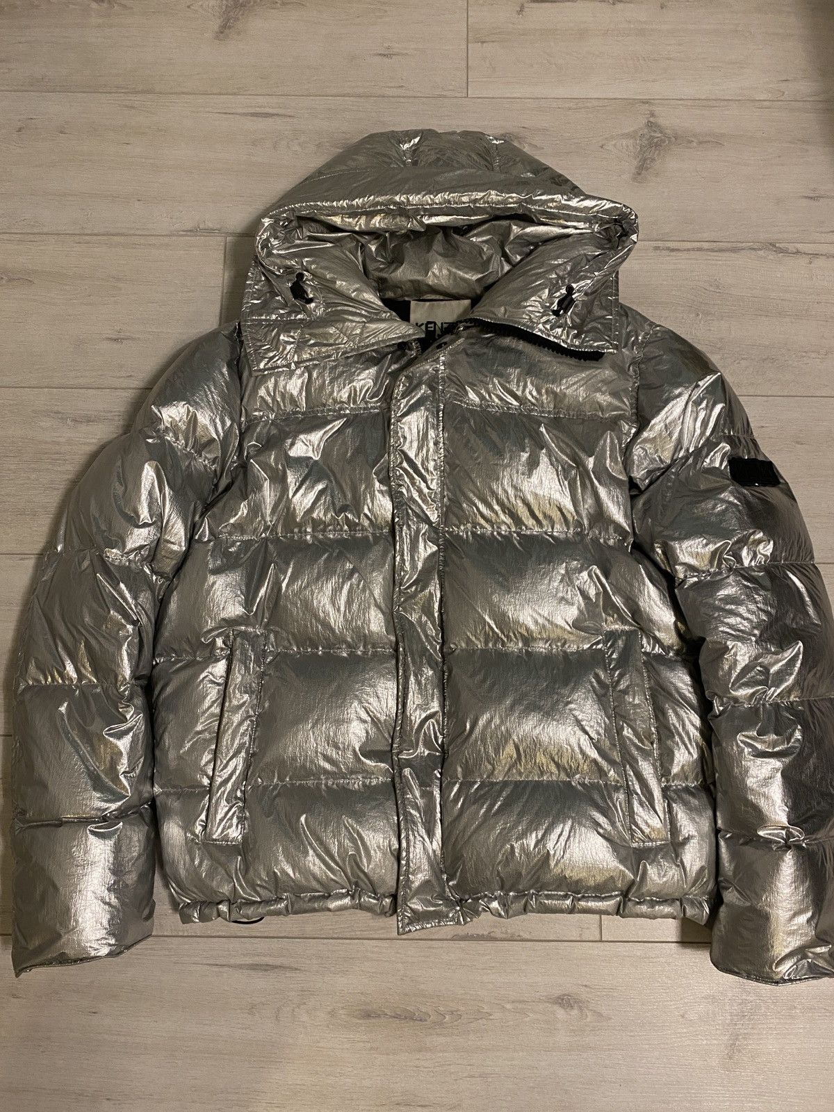 Kenzo Kenzo Silver puffer down jacket Grailed