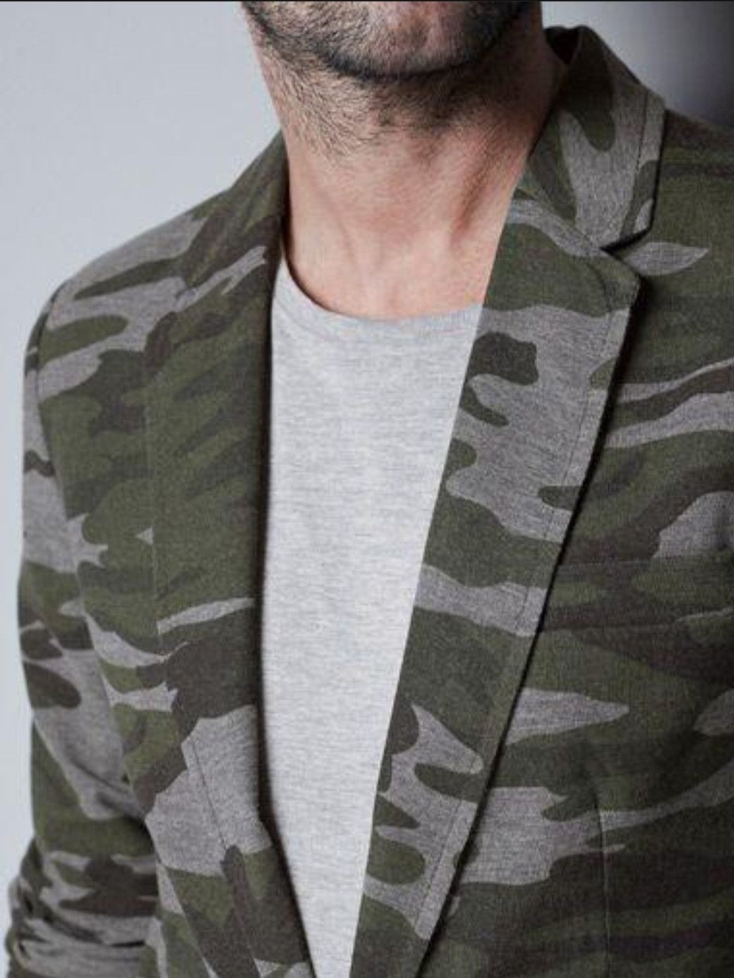 image of Men Camouflage Camo Tactical S Jacket Blazer in Military Gray Camouflage (Size 2XS)