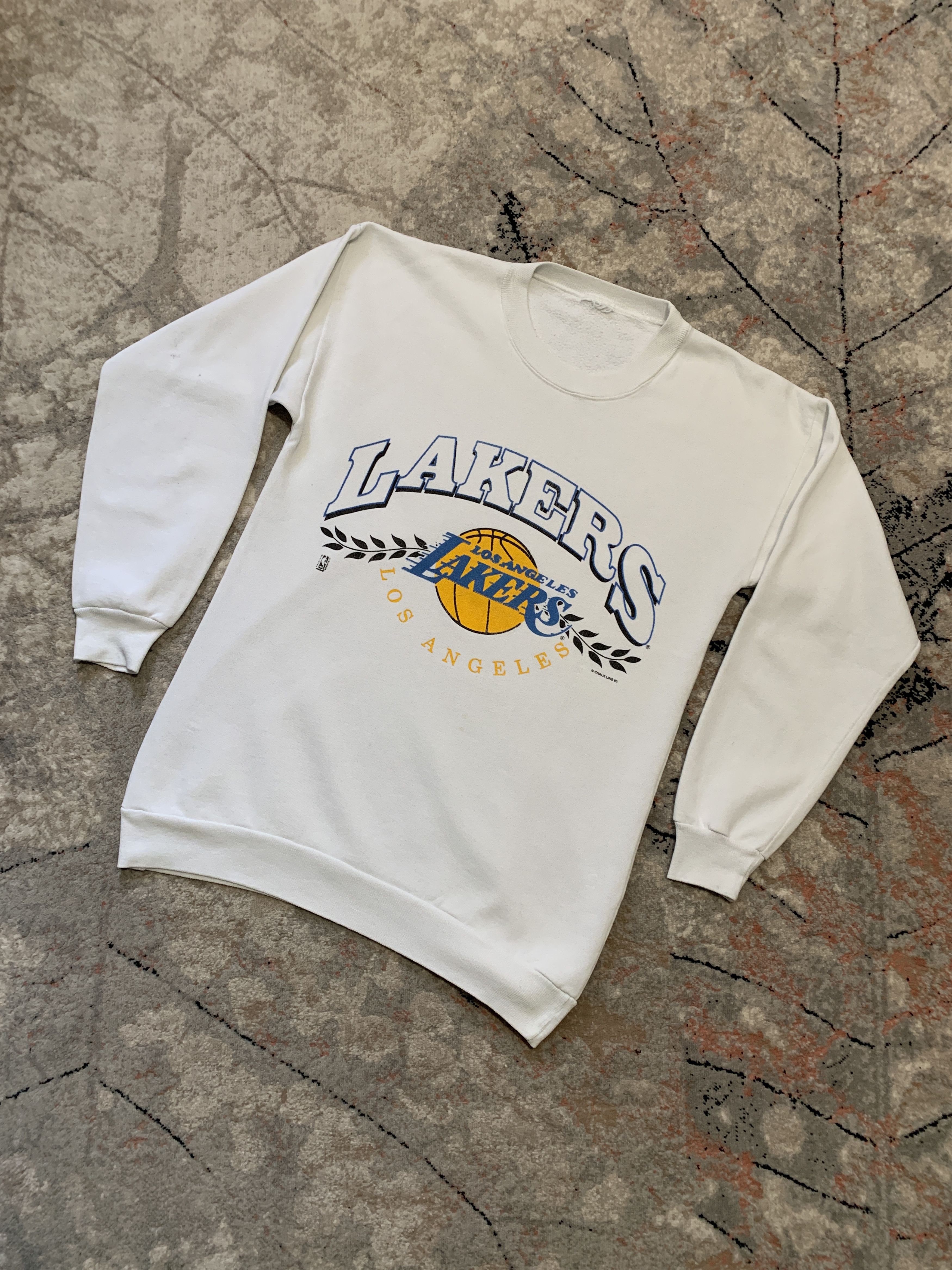 NBA × Vintage Los Angeles Lakers Vintage Sweatshirt Size US M / EU 48-50 / 2 - 2 Thumbnail