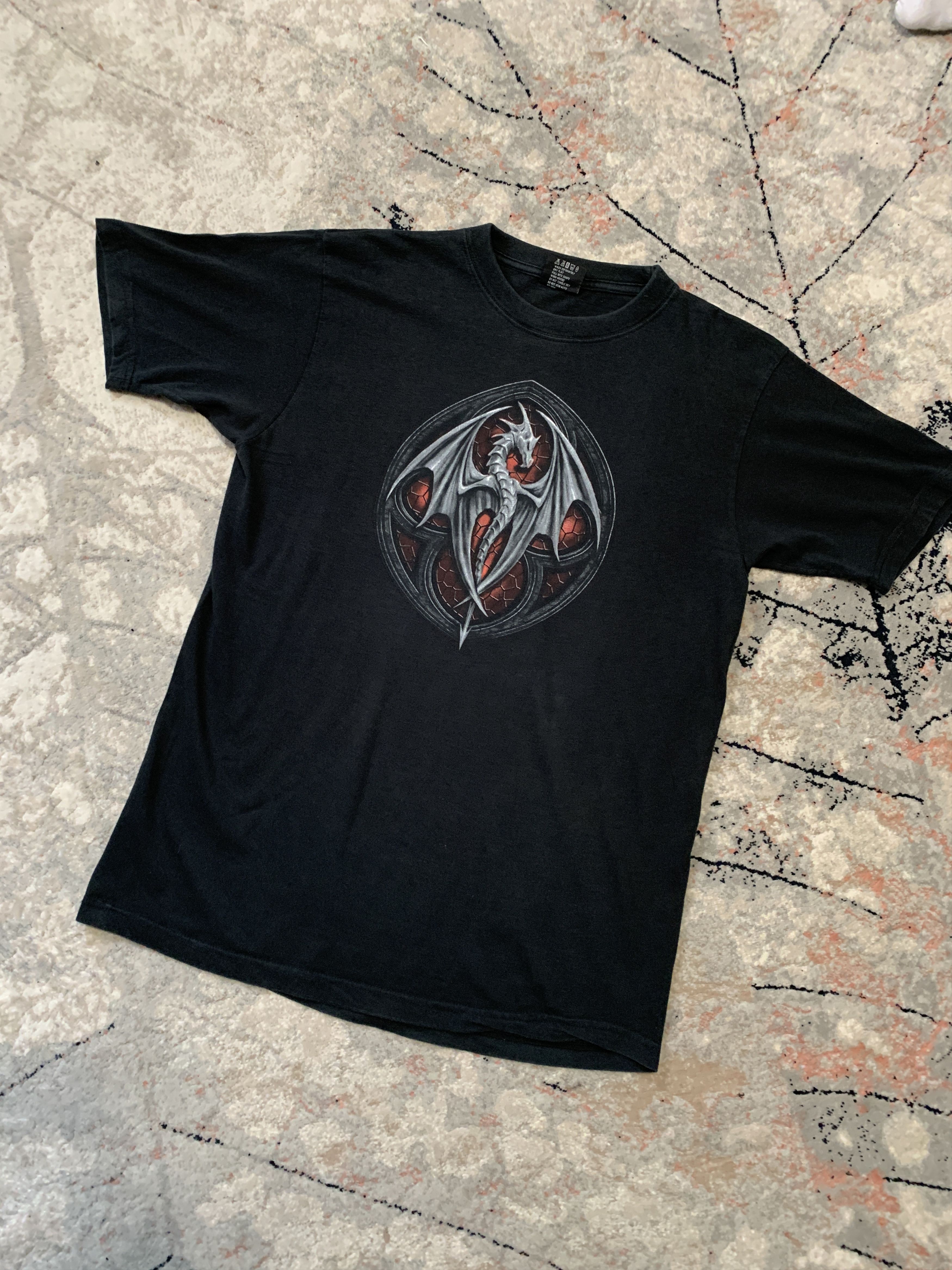 Vintage Spiral Dragon Vintage T-Shirt Size US XL / EU 56 / 4 - 2 Thumbnail