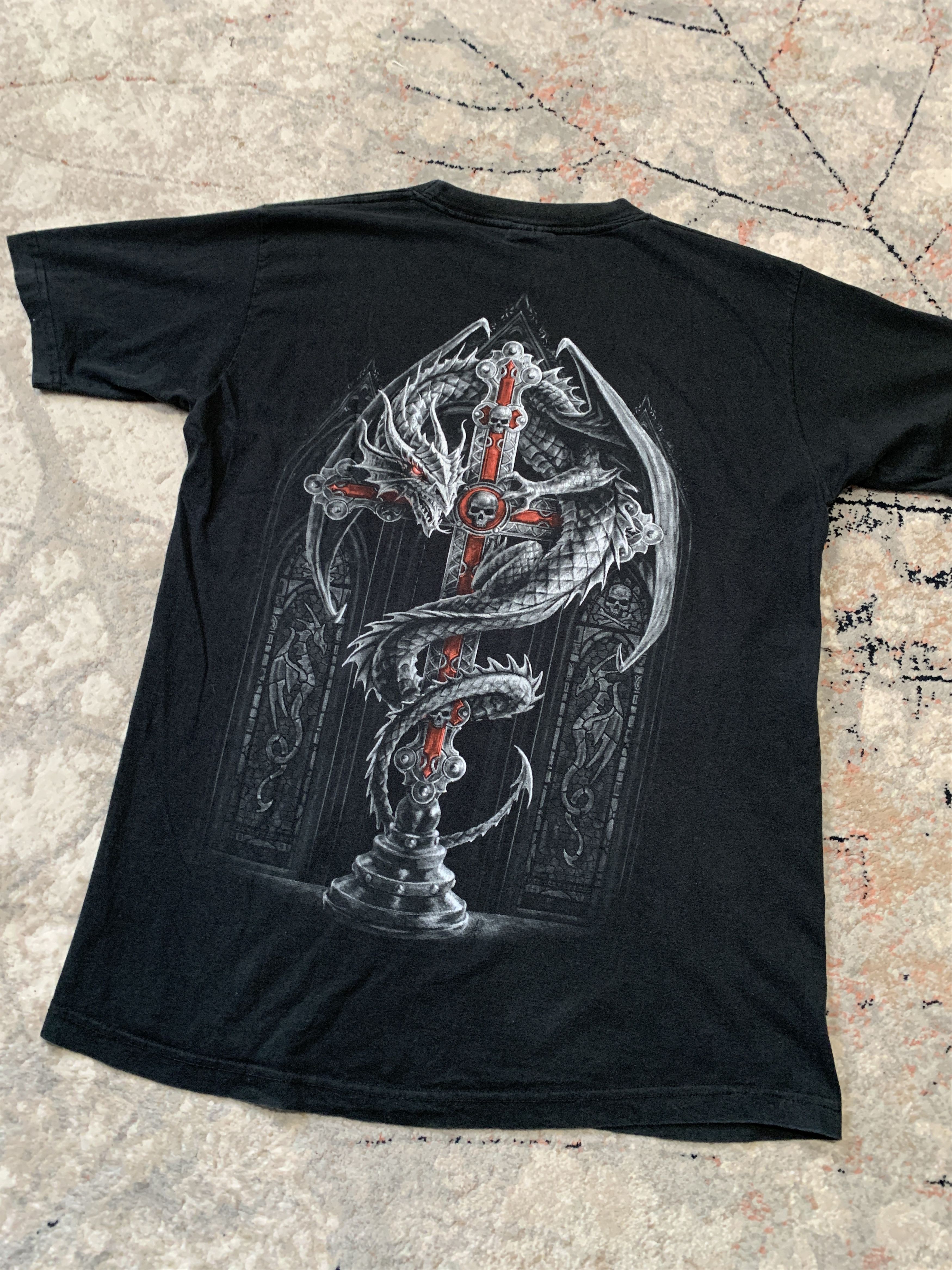 Vintage Spiral Dragon Vintage T-Shirt Size US XL / EU 56 / 4 - 6 Thumbnail