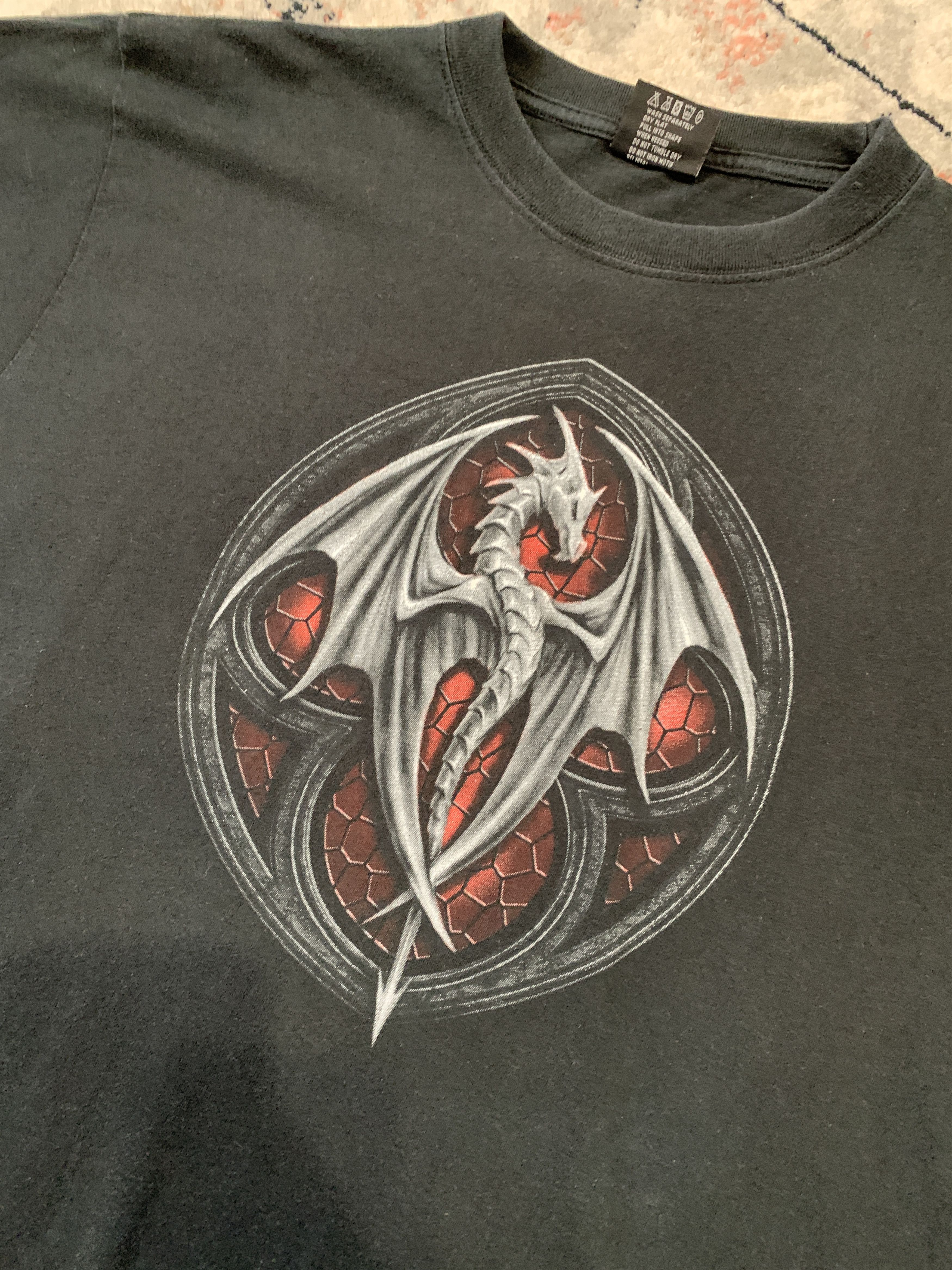 Vintage Spiral Dragon Vintage T-Shirt Size US XL / EU 56 / 4 - 3 Thumbnail