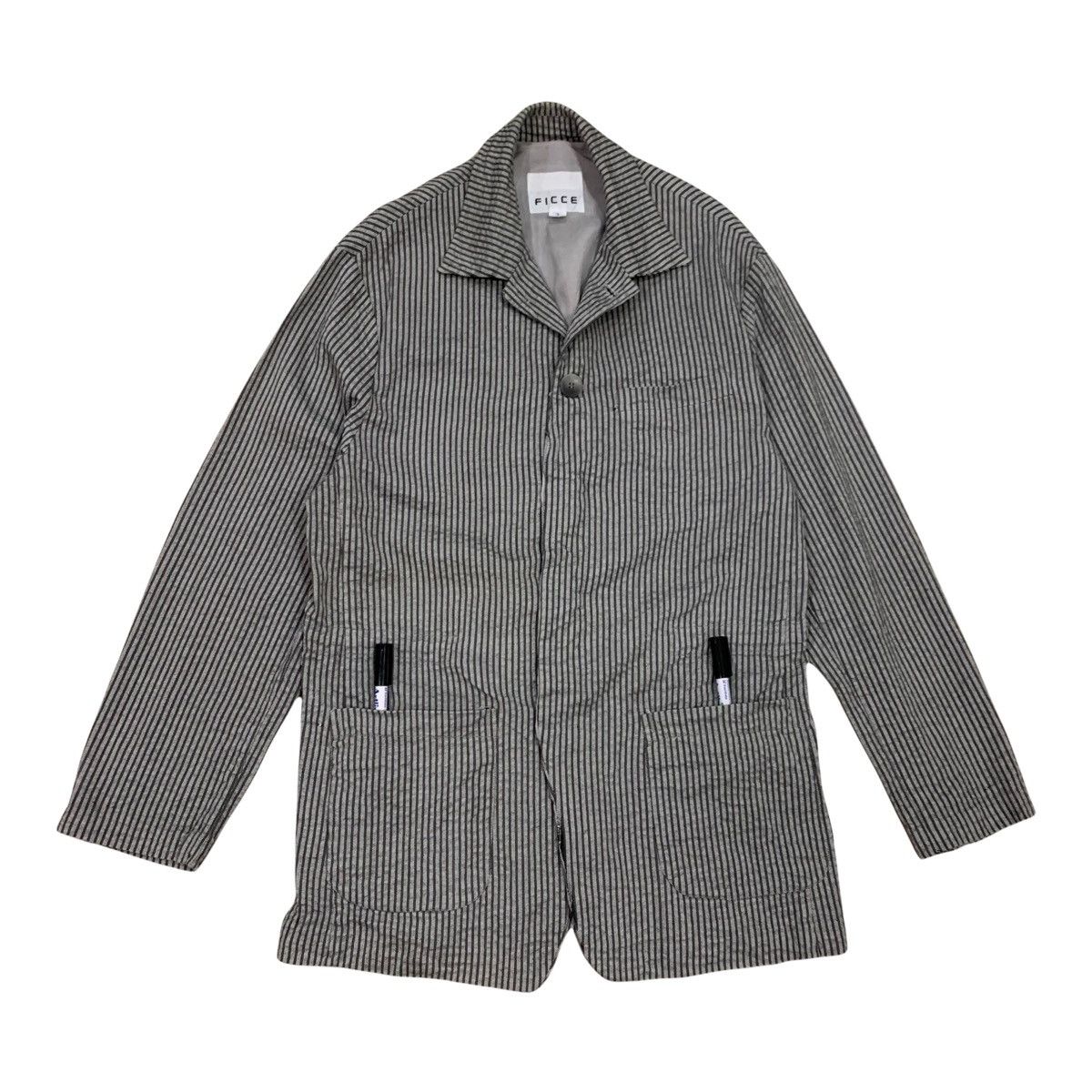 FICCE By Yoshiyuki Konishi Striped Hemp Jacket