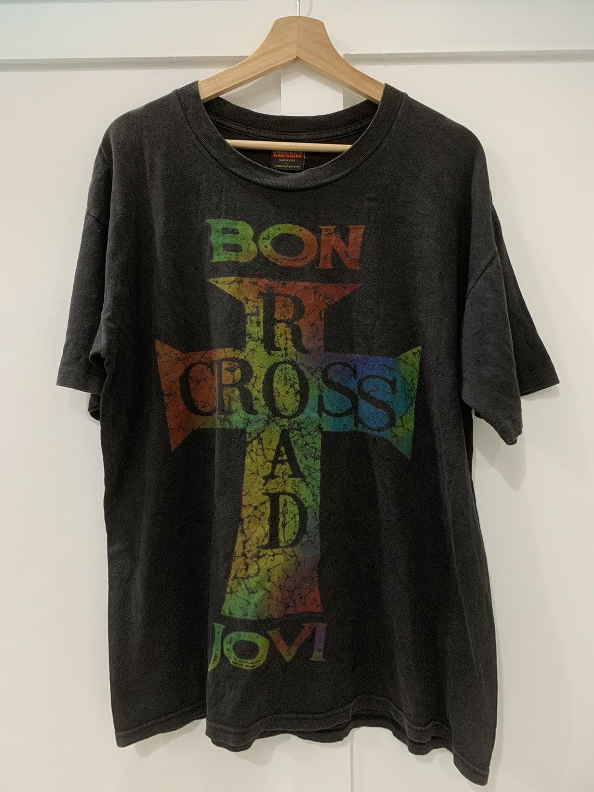 Vintage 1995 Bond jovi crossroad brockhum T-shirt