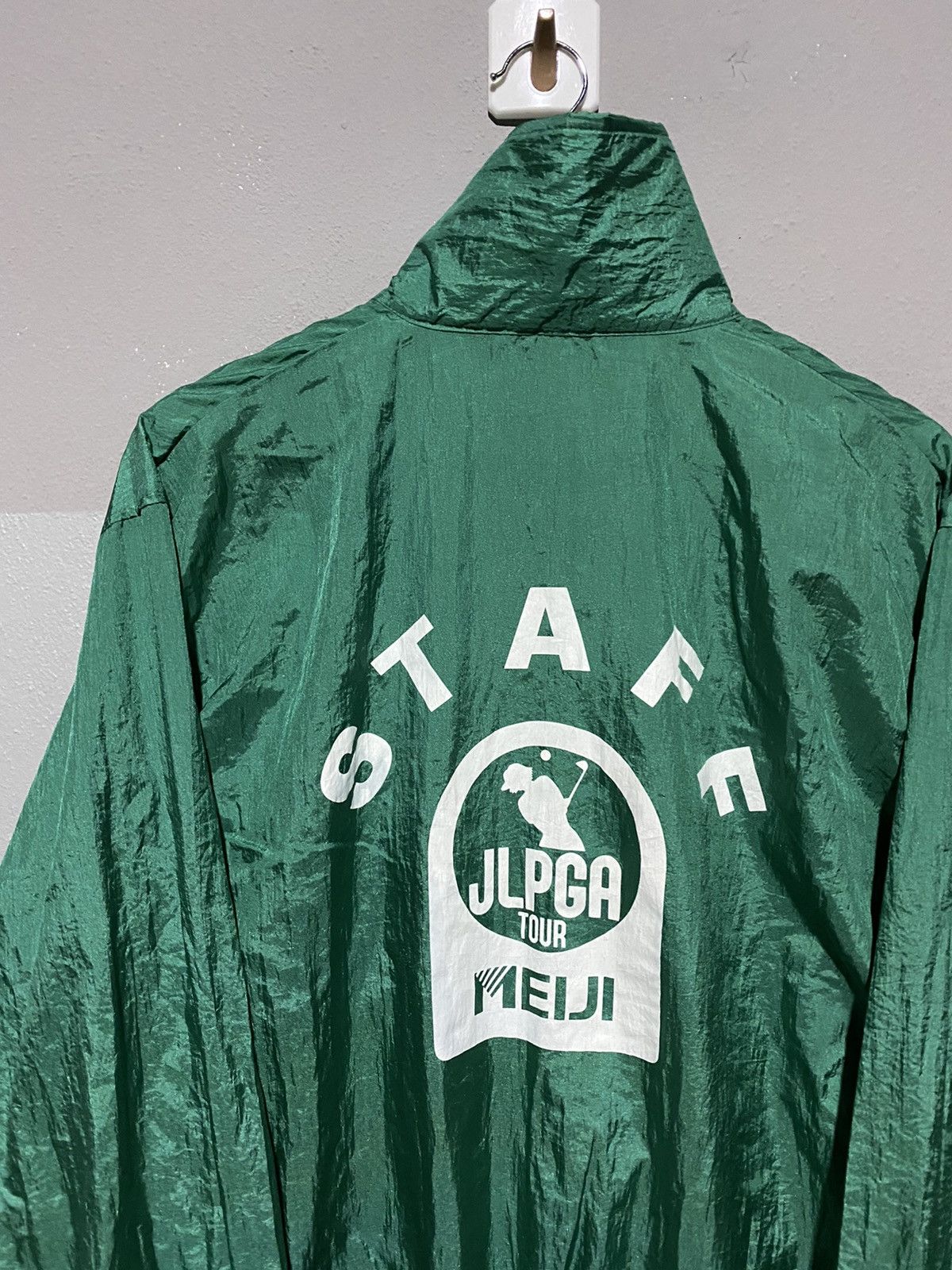 Japanese Brand × Vintage Vintage JLPG Meiji Tour Staff Jacket Green Nylon Windbreaker Size US L / EU 52-54 / 3 - 4 Thumbnail