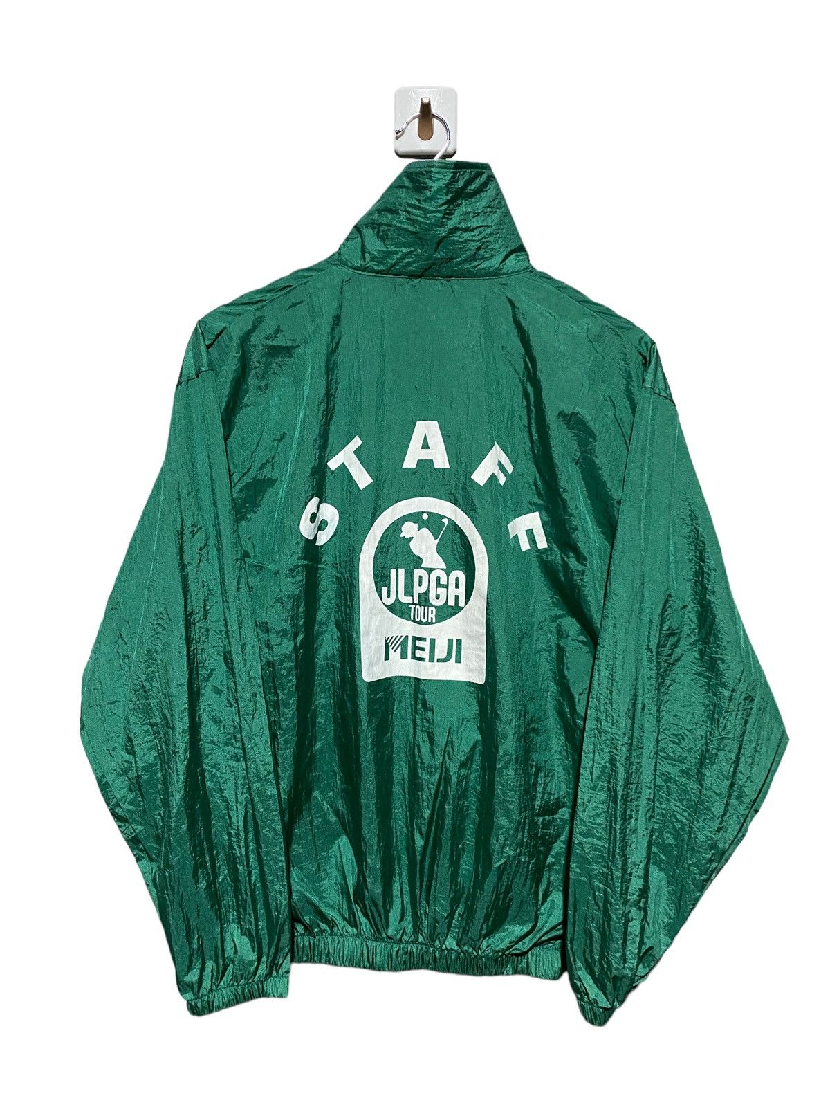 Japanese Brand × Vintage Vintage JLPG Meiji Tour Staff Jacket Green Nylon Windbreaker Size US L / EU 52-54 / 3 - 1 Thumbnail