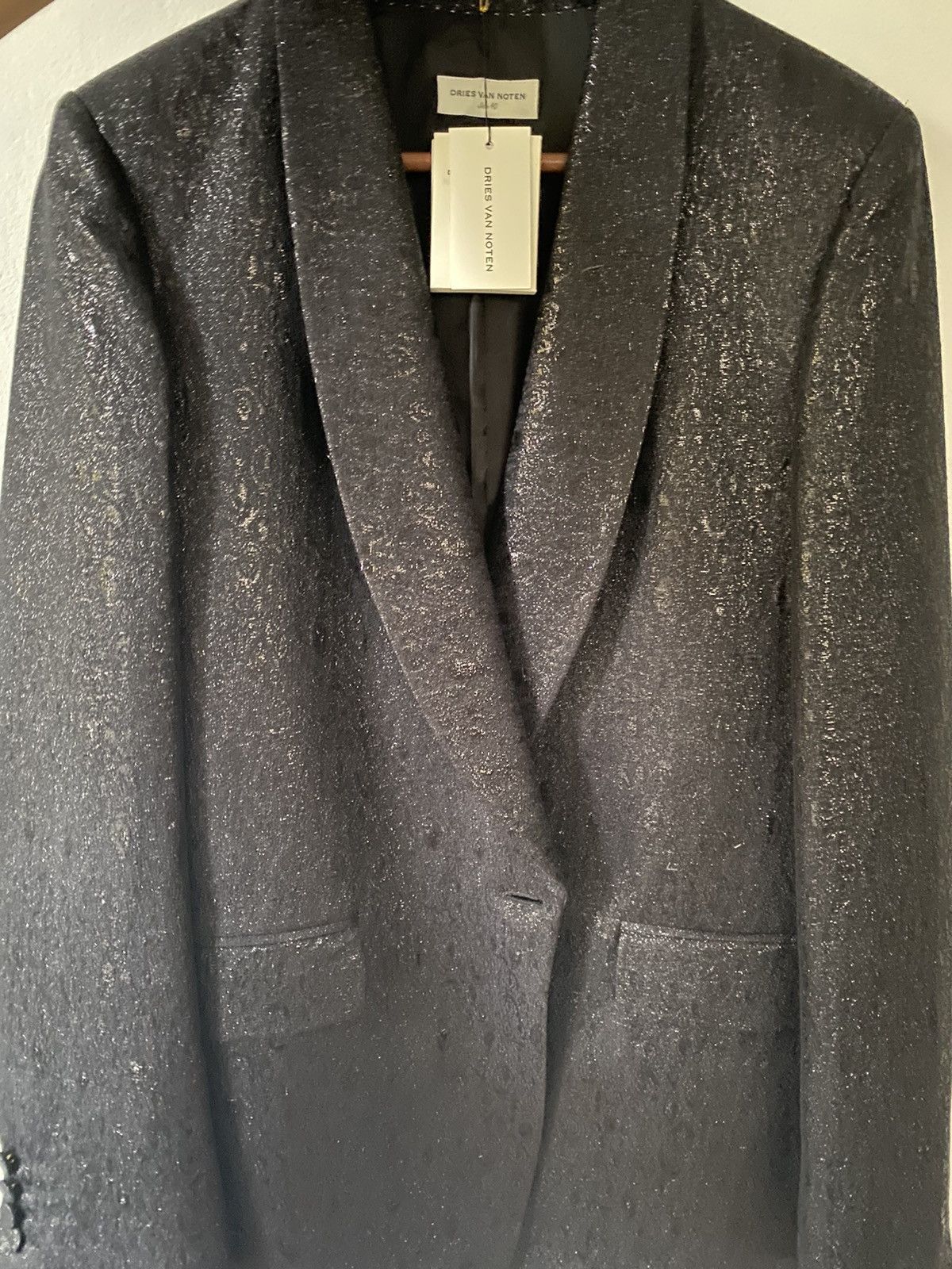 Dries Van Noten Dries van noten metallic single-breasted blazer Size 40R - 1 Thumbnail