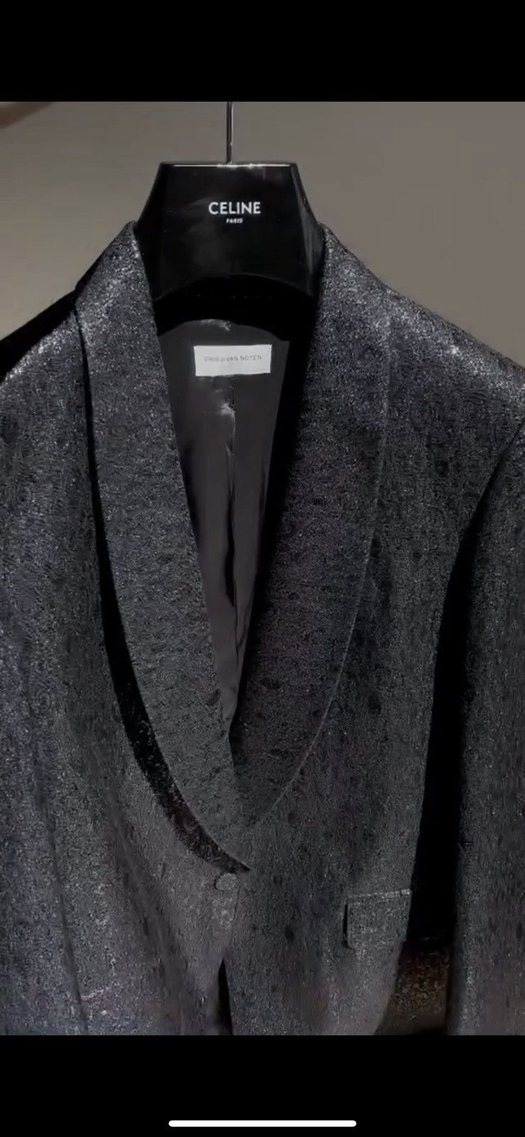 Dries Van Noten Dries van noten metallic single-breasted blazer Size 40R - 2 Thumbnail