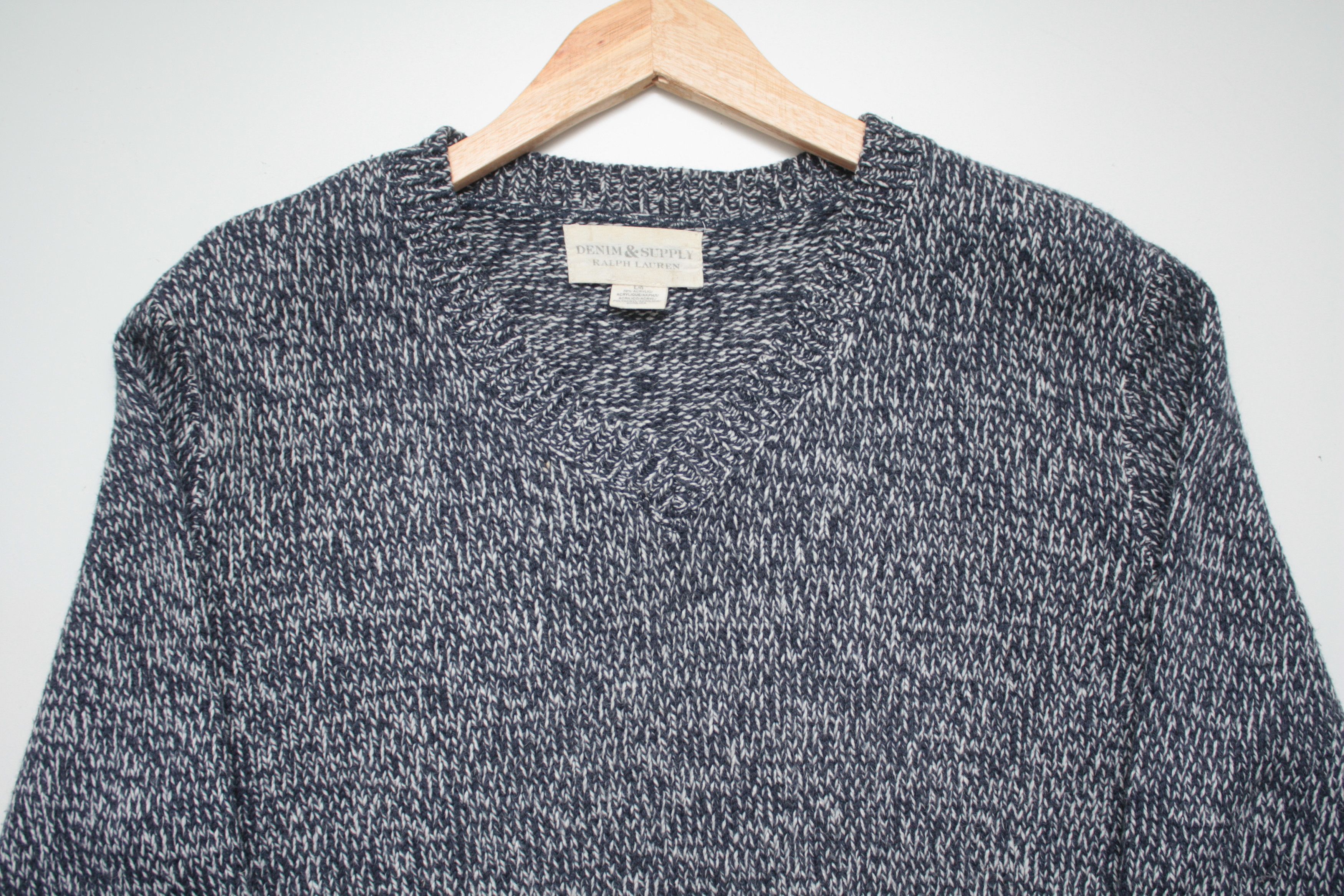 Denim & Supply Ralph Lauren Denim & Supply Ralph Lauren V-Neck Gray Sweater Large Men's Size US L / EU 52-54 / 3 - 3 Thumbnail