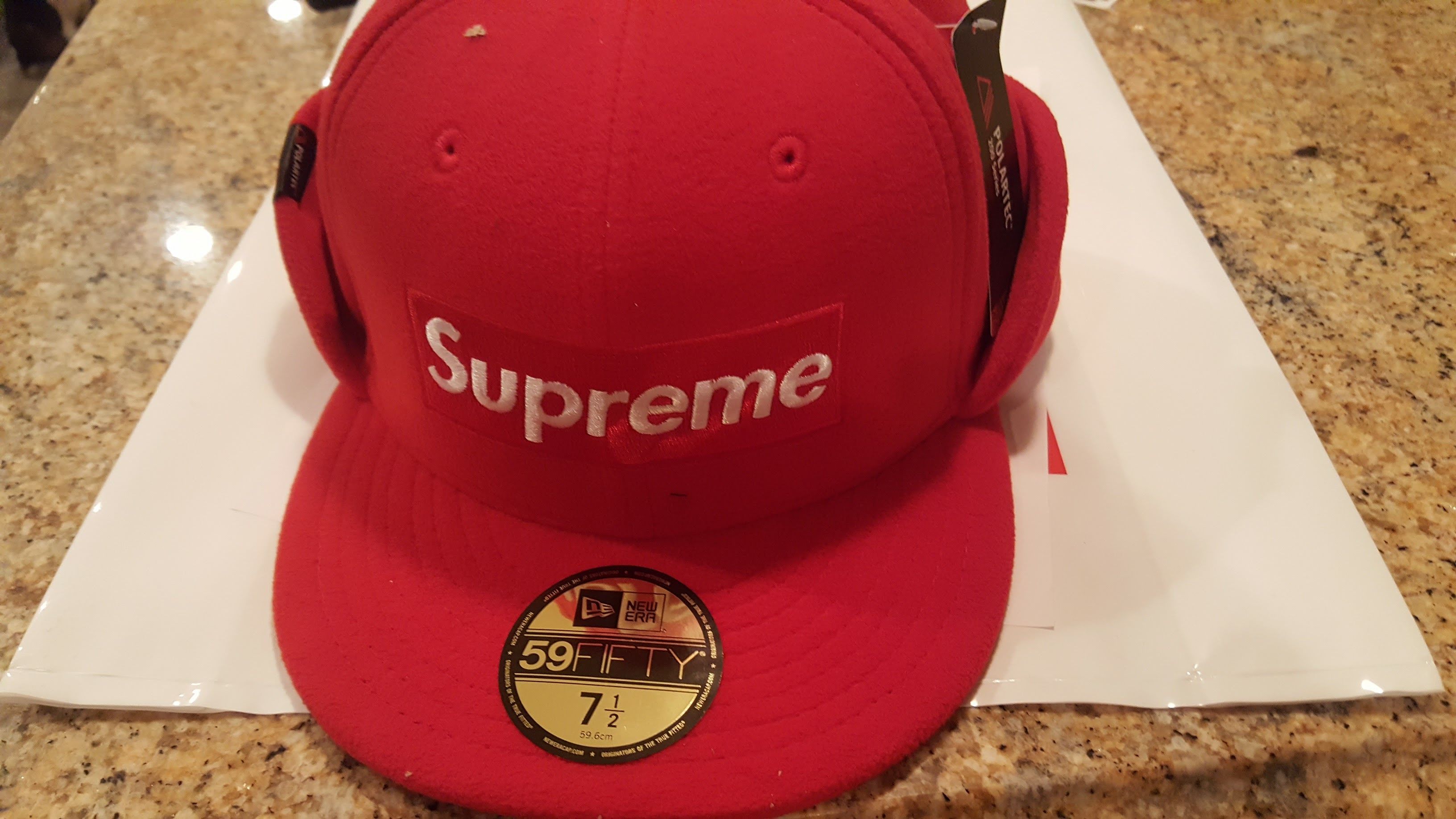 New Era Supreme Polartec Ear Flap Hat | Grailed