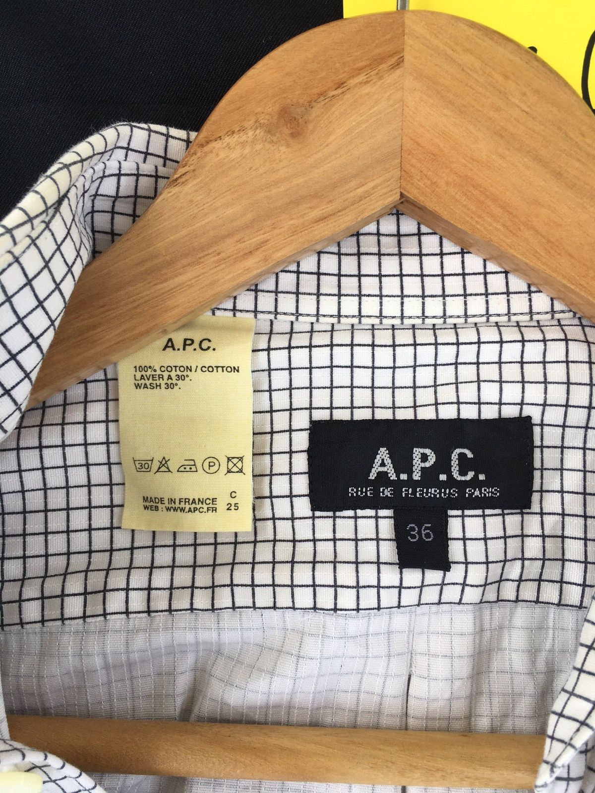A.P.C. Rare A.P.C Checkered Collar Shirt Size US S / EU 44-46 / 1 - 6 Thumbnail