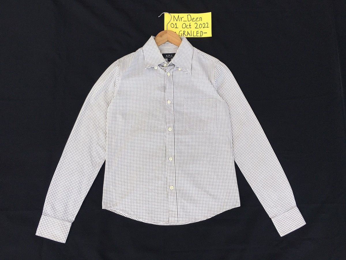 A.P.C. Rare A.P.C Checkered Collar Shirt Size US S / EU 44-46 / 1 - 1 Thumbnail