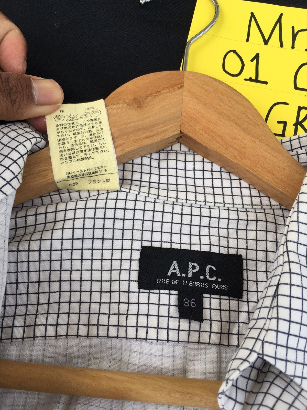 A.P.C. Rare A.P.C Checkered Collar Shirt Size US S / EU 44-46 / 1 - 7 Thumbnail